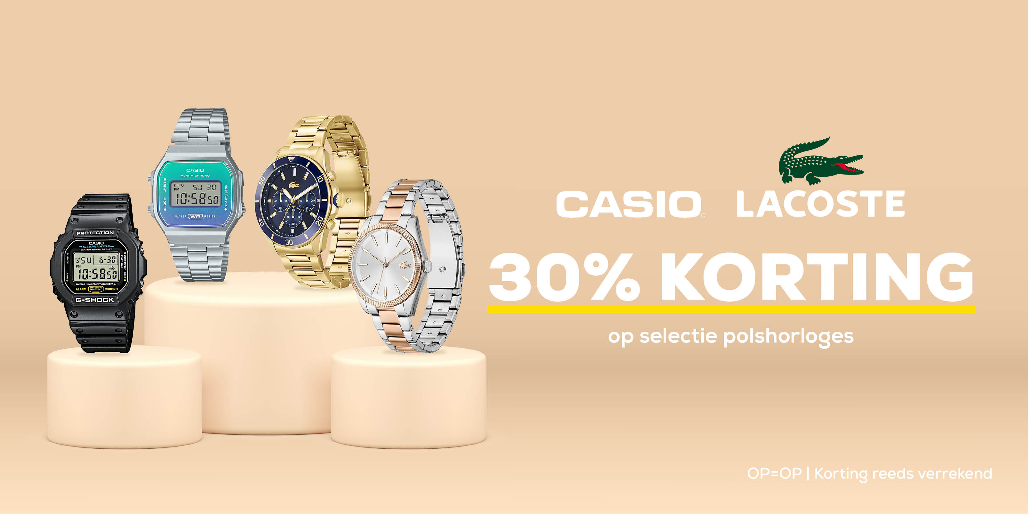 30% casio - lacoste